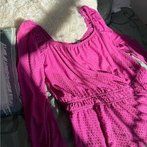Lane Bryant Textured Pink Top